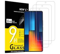 NEW'C 3 Piezas, Protector Pantalla para Xiaomi Poco M6 Pro 4G (no por 5G), Cristal templado Antiarañazos, Antihuellas, Sin Burbujas, Dureza 9H, 0.33 mm Ultra Transparente, Ultra Resistente