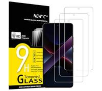 NEW'C 3 Piezas, Protector Pantalla para Xiaomi POCO X7 Pro, Cristal templado Antiarañazos, Antihuellas, Sin Burbujas, Dureza 9H, 0.33 mm Ultra Transparente, Ultra Resistente