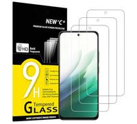 NEW'C 3 Piezas, Protector Pantalla para Xiaomi Redmi 15 5G/4G, Xiaomi POCO M7 4G, POCO M7 Plus 5G, Cristal templado Antiarañazos, Antihuellas, Sin Burbujas, Dureza 9H, 0.33 mm Ultra Transparente
