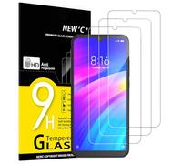 NEW'C 3 Piezas, Protector Pantalla para Xiaomi Redmi 7, Redmi Y3, Cristal templado Antiarañazos, Antihuellas, Sin Burbujas, Dureza 9H, 0.33 mm Ultra Transparente, Ultra Resistente