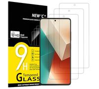 NEW'C 3 Piezas, Protector Pantalla para Xiaomi Redmi Note 13 5G/4G (no compatible con Xiaomi Redmi 13), Cristal templado Antiarañazos, Antihuellas, Sin Burbujas, Dureza 9H, Ultra Resistente
