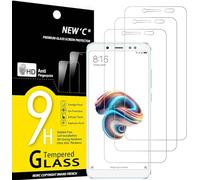 NEW'C 3 Piezas, Protector Pantalla para Xiaomi Redmi Note 5, Cristal templado Antiarañazos, Antihuellas, Sin Burbujas, Dureza 9H, 0.33 mm Ultra Transparente, Ultra Resistente