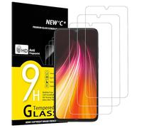 NEW'C 3 Piezas, Protector Pantalla para Xiaomi Redmi Note 8, Note 8 2021, Xiaomi Mi 9 Lite, Antiarañazos, Antihuellas, Sin Burbujas, Dureza 9H, 0.33 mm Ultra Transparente, Ultra Resistente