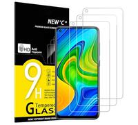 NEW'C 3 Piezas, Protector Pantalla para Xiaomi Redmi Note 9, Xiaomi Redmi 10X 4G, Cristal Templado Antiarañazos, Antihuellas, Sin Burbujas, Dureza 9H, 0.33 mm Ultra Transparente, Ultra Resistente