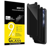 NEW'C 3 Piezas, Protector pantalla privacidad para iPhone 11 Pro, iPhone X, iPhone XS (5,8 Pulgadas), Ángulo de Privacidad 28 Grados, Dureza Ultra Duradera 9H, Sin Burbujas