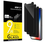 NEW'C 3 Piezas, Protector Pantalla privacidad para iPhone 11 Pro, iPhone X, iPhone XS (5,8 Pulgadas), Ángulo de Privacidad 35 Grados Equilibrado con Protección Ocular, Dureza 9H, Sin Burbujas