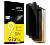 NEW'C 3 Piezas, Protector pantalla privacidad para iPhone 12, iPhone 12 Pro (6,1 Pulgadas), Ángulo de Privacidad 28 Grados, Dureza Ultra Duradera 9H, Sin Burbujas