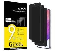 NEW'C 3 Piezas, Protector pantalla privacidad para Samsung Galaxy S21 FE 5G, Ángulo de Privacidad 28 Grados, Dureza Ultra Duradera 9H, Sin Burbujas