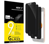 NEW'C 3 Piezas, Protector pantalla privacidad paraiPhone 8 Plus, iPhone 7 Plus, Ángulo de Privacidad 28 Grados, Dureza Ultra Duradera 9H, Sin Burbujas