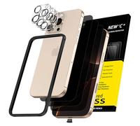 NEW'C 3 x Protector Pantalla privacidad para iPhone 16 Pro (6,3 Pulgadas) y 3 x Protector Pantalla Protector de Lente de Cámara - Cristal Templado - Herramienta de instalación fácil incluida