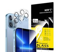 NEW'C 4 Pack, 2 x Protector Pantalla para iPhone 13 Pro Max y 2 x protector Pantalla Protector de Lente de Cámara - Cristal Templado - Anti-Rayaduras - Ultra Resistente - Cristal Dureza 9H