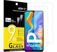 NEW'C Protector Pantalla para Huawei P30 Lite, Nova 4e, Cristal Templado