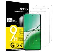 NEW'C Protector Pantalla para OPPO Reno 13 F/13 FS 5G/4G, 12 F 4G/12 FS 5G | Juego de 3, transparente, 6,67 pulgadas, dureza 9H, antiarañazos, sin burbujas, oleofóbico, protección de pantalla