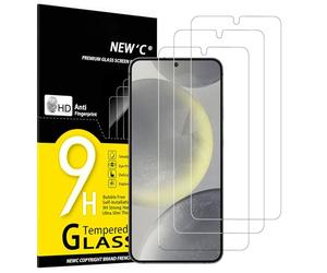 NEW'C Protector Pantalla para Samsung Galaxy S24+ (S24 Plus) 5G | 3 unidades, transparente, 6,7 pulgadas, dureza 9H, resistente a los arañazos, sin burbujas, HD transparente, oleofóbico