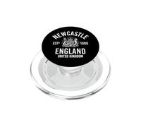 Newcastle Inglaterra Reino Unido EST. 1080 White Print PopSockets PopGrip para MagSafe
