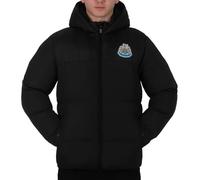 Newcastle United FC - Plumífero acolchado oficial con capucha - Para hombre - Negro - Escudo - M