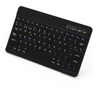 NEWCOO Teclado Bluetooth Español, Teclado Recargable USB-C, Diseño QWERTZ Español Ñ Teclado inalámbrico Bluetooth para iPhone de iOS, iPad, iPhone, Samsung, Lenovo, Huawei, Android, Windows, Negro