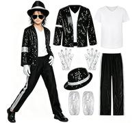 NewCute Pop Star - Conjunto de disfraz de Halloween de los años 70 y 80, disfraz infantil, Varios colores, 8-10 Years