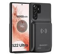NEWDERY 10000mAh Funda Batería para Samsung Galaxy S22 Ultra Funda Cargador Portatil para Samsung Galaxy S22 Ultra Batería Externa Recargable Carcasa Batería