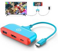 NEWDERY Base de conmutación para estación de acoplamiento Switch con HDMI 4K, puerto PD de 100 W, convertidor USB-C a USB-A de 5 Gbps, compatible con Switch OLED/Steam Deck/Samsung DeX