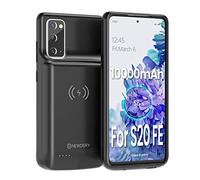 NEWDERY Carcasa para Galaxy S20 FE 10000mAh inalámbrica Qi y Carga rápida y Android Auto y Samsung Dex Cargado, Funda de Cargador portátil Compatible con S20 FE (6,5")