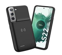 NEWDERY Funda de Batería para Samsung Galaxy S22, Compatible con Carga Inalámbrica Qi Y 18W QC, 4700mAh Funda de Batería Extendida Recargable Delgada para Samsung Galaxy S22 (6,1 '')