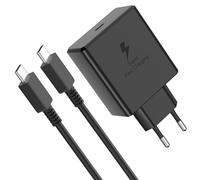 Newding Cargador 45W para Samsung S25 S24 S23 Ultra, Cargador Rapido Super Fast Charging 2.0 y Cable, Adaptador de Corriente USB C PD 3.0 PPS para Galaxy S22 Plus, Tab S9 S8 Enchufe Negro