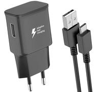 Newding Cargador Tipo C Carga Rapida Compatible con Samsung Galaxy A52s A52 A51 S10 S9 S8 Plus A71 A22 A12 A33 A13 M33, Adaptador de Corriente con Cable 1M, Carga Rápida Adaptable (AFC) 15W