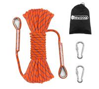 NewDoar 14KN - Cuerda de Escalada estática (8 mm, Cuerda para Equipo, 10 m, 20 m, 30 m, 50 m, Cuerda de evacuación con 2 mosquetones para Escalada en Hielo, Cuerda de Rescate contra Incendios,