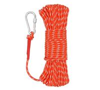 NewDoar Cuerda de natación de 6 mm, 550 kg, cuerda de anclaje reflectante trenzada de alta resistencia con ganchos, 10 m, 20 m, 30 m, 50 m, para navegación, camping, ancla, pesca, amarre, naranja, 10