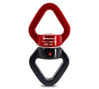 NewDoar Giro giratorio, dispositivo giratorio de 30 KN para columpio, baile aéreo, yoga, columpio, hamaca colgante, escalada, arborista de árboles (rojo y negro)