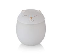NEWDREAM Nuevo sueño: urna de cerámica en Forma de Gato, urna de Gato para Cenizas, urna para Mascotas (Blanco Grande)