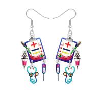NEWEI Acrílico Lindo Enfermera Estetoscopio Pendientes Colgantes Divertido Enfermería Graduación Pendientes Apreciación Joyería Regalos para Mujeres Niñas Enfermera Semana Médico RN (Multicolor)