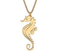 NEWEI Collar de ballena de medusa de acero inoxidable delicado cangrejo tortuga colgante caballito de mar tiburón joyería regalos para mujeres niñas mar Aanimals encantos, Medium, Acero inoxidable, No