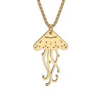 NEWEI Collar de ballena de medusa de acero inoxidable delicado cangrejo tortuga colgante caballito de mar tiburón joyería regalos para mujeres niñas mar Aanimals encantos, Medium, Acero inoxidable, No