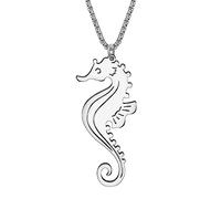 NEWEI Collar de ballena de medusa de acero inoxidable delicado cangrejo tortuga colgante caballito de mar tiburón joyería regalos para mujeres niñas mar Aanimals encantos, Medium, Acero inoxidable, No