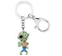Newei - Llavero acrílico con calavera de terror, diseño de zombi - Verde -