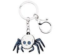 NEWEI Llavero acrílico de Halloween con calavera de terror zombi, llavero de muñeca vudú, joyería para mujeres y niñas, accesorios de coche, Skull Spider, M