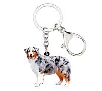NEWEI Llavero acrílico para perros para mujeres y niñas, lindo llavero de perro para regalos (Perro Pastor Australiano)