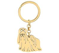 NEWEI Llavero De Acero Inoxidable De Perro Lindo Llavero Del Perro Del Animal Doméstico Para Las Mujeres Muchachas Llaves Del Coche Del Bolso Charms (Plateado Bull Terrier #2)