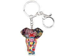 NEWEI Llavero de elefante esmaltado, accesorios para llaveros, regalos de elefante para mujeres y niñas, Mulit, M
