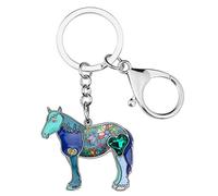 NEWEI Llavero esmaltado con forma de caballo de pony, bonitos llaveros para mujeres y niñas (Ártico)