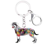 NEWEI Rottweiler - Llavero de perro para mujeres y niñas, lindos llaveros de perro (Rottweiler negro #1), Rottweiler Negro #1, M