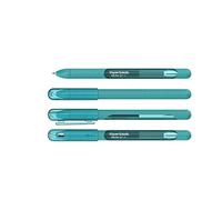 Newell Brands 4x Bolígrafos de gel con tapa Paper Mate InkJoy, colores surtidos 0.7mm de punta media, punta de tinta para colorear para adultos (Cian)
