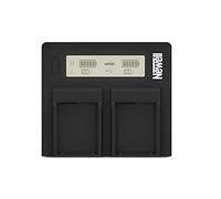 Newell DC-LCD - Cargador de batería de Doble Canal para baterías NP-FW Serie con Pantalla