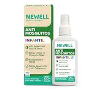 NEWELL Repelente Antimosquitos Infantil para Bebés a Partir de 6 Meses, Eficaz Contra Mosquitos Tigre 6 Horas, Spray 100 ml, Botella 100% Reciclada y Reciclable