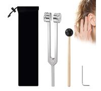 Newellsail Horquilla de Afinación de 128Hz Diapasón de Aleación de Aluminio con Martillo de Silicona y Herramienta de Reparación Ofrece Respuesta de Frecuencia Precisa