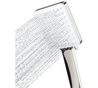 Newentor Alcachofa de ducha, alcachofa de ducha grande, ahorro de agua, alta presión, rectangular, con 6 tipos de chorro (cabezal de ducha sin manguera), dorado