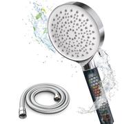 Newentor Alcachofa de ducha y manguera con filtro, color negro