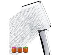 Newentor Cabezal de ducha, Alcachofa de ducha de lluvia, con 6 tipos de chorro, de alta presión, para ahorro de agua, ganadora de prueba (sin manguera)